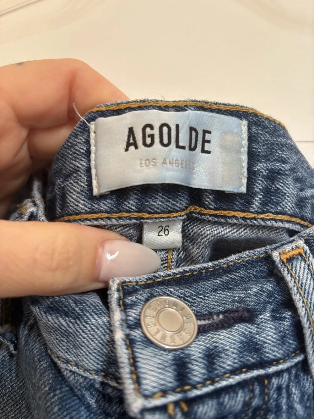 Agolde denim shorts size 26